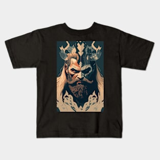 Raging Warrior: A Berserker Vector Design Kids T-Shirt